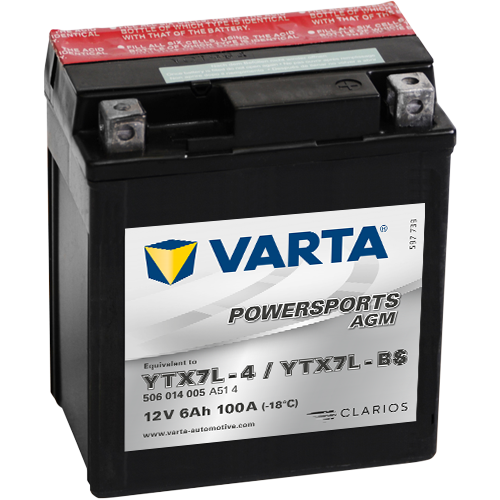 Varta MC AGM YTX7L-BS, 12V 6Ah, 506014