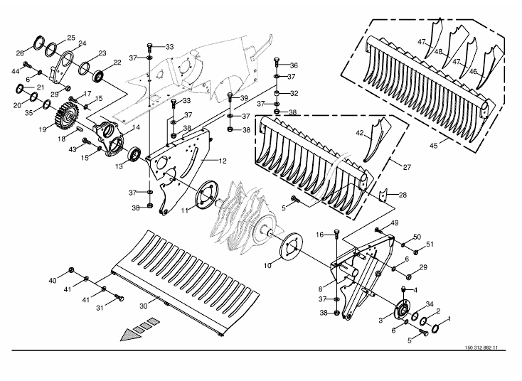 Rotor - Suspension / Scaper / Intermediate plate -XC