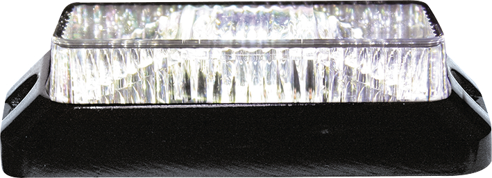 Strands blixtljus, vit LED, 3 Lysioder, klart lampglas, 12/24V, 9W-image