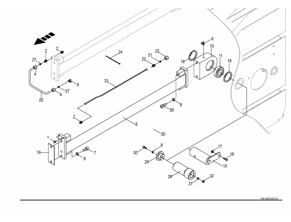 Anslutnings stag installerad