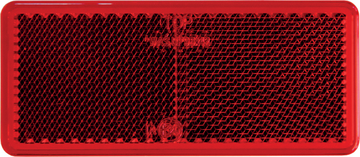Strands rektangulär reflex, 96x42mm, röd-image