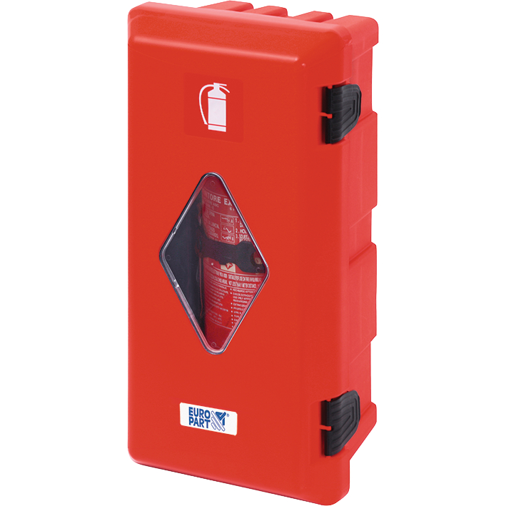 Brandsläckarskåp med fönster, röd, 6kg-image