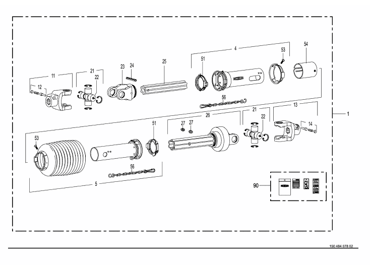 Universal shaft -Walterscheid