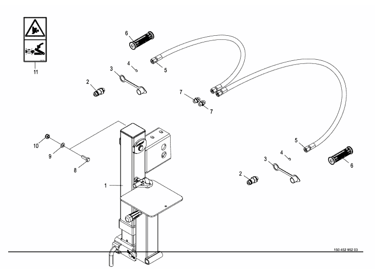 Hydraulisk stödfot - tillval