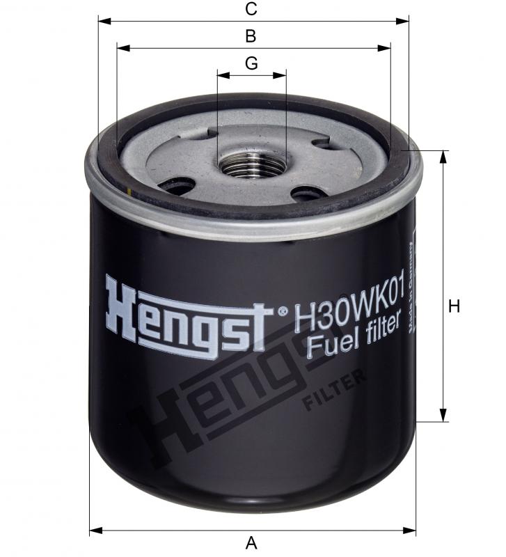 Hengst H30WK01, Bränslefilter-image