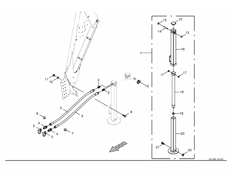 Hydraulisk stödfot