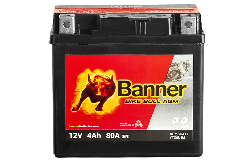Banner MC Batteri AGM YTX5L-BS, 12V 4Ah, 50412-image