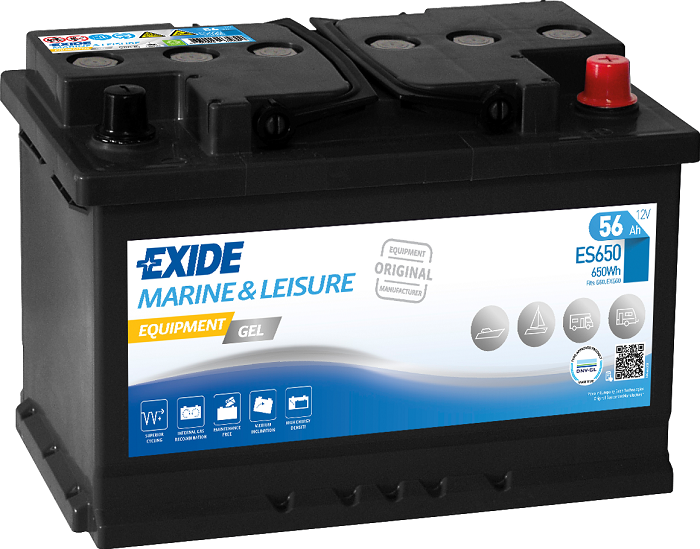 Exide Equipment Marine & Leisure GEL, 12V 56Ah, ES650-image