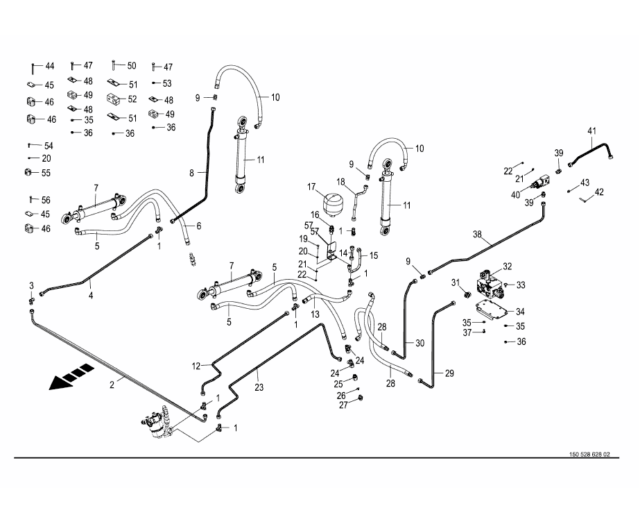 Hydraulic tensioning device