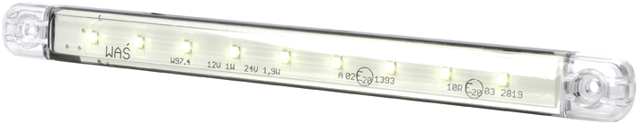 Strands sidomarkeringsljus Slim LED, vitt glas, 9-36V-image