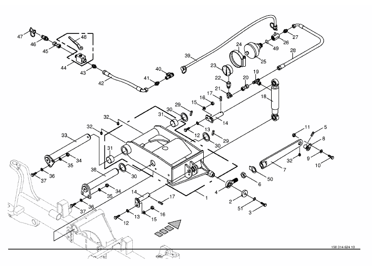 Steering axle rocker arm