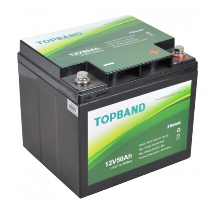 Topband Litium, 12V 50Ah, Bluetooth, TB1250B