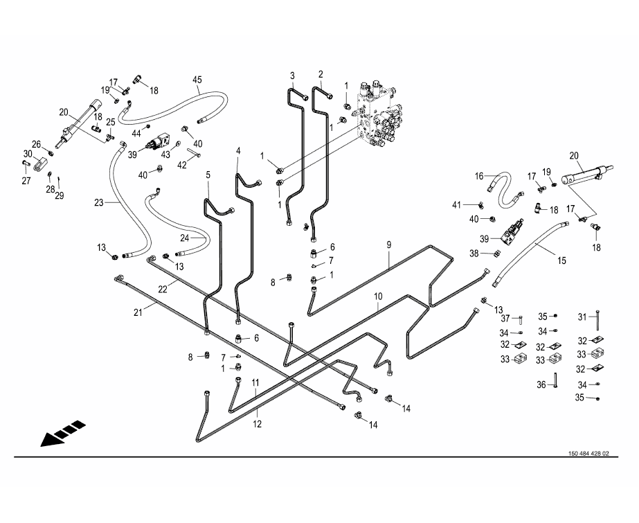 Hydraulik-stöd plastfilms arm