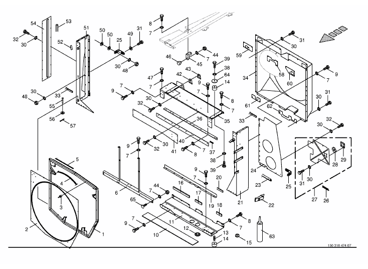 Radiator frame / radiator door