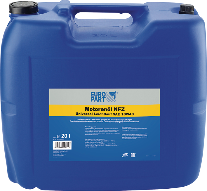 Europart Motorolja, Helsyntet, 10W-40, 20 liter dunk