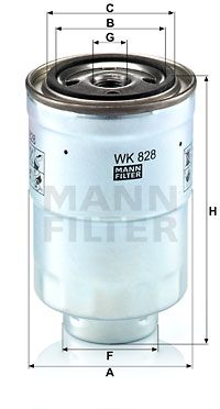 Mann WK 828 x, Bränslefilter-image