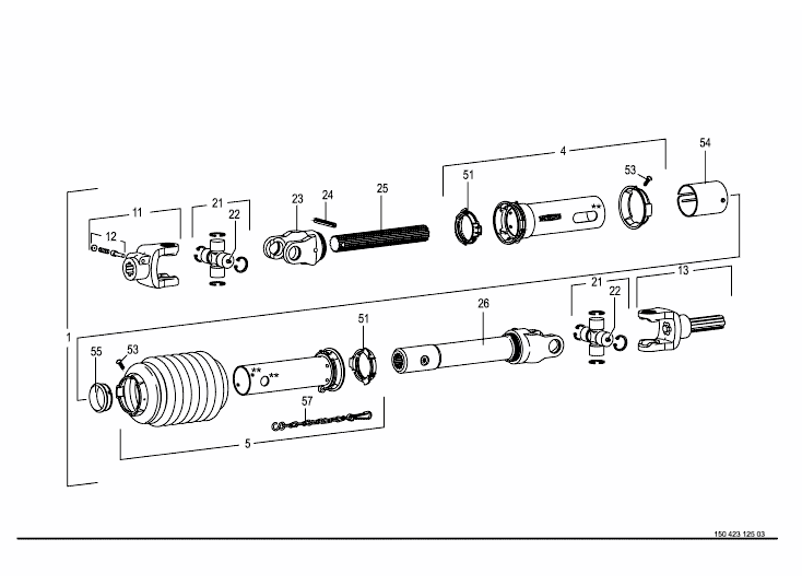 Universal shaft