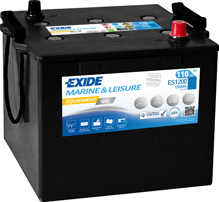 Exide Equipment Marine & Leisure GEL, 12V 110Ah, ES1200-image