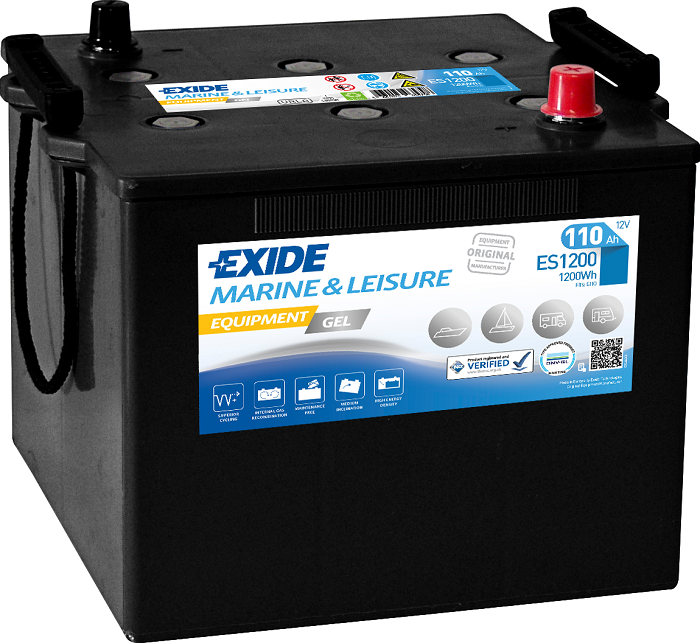 Exide Equipment Marine & Leisure GEL, 12V 110Ah, ES1200