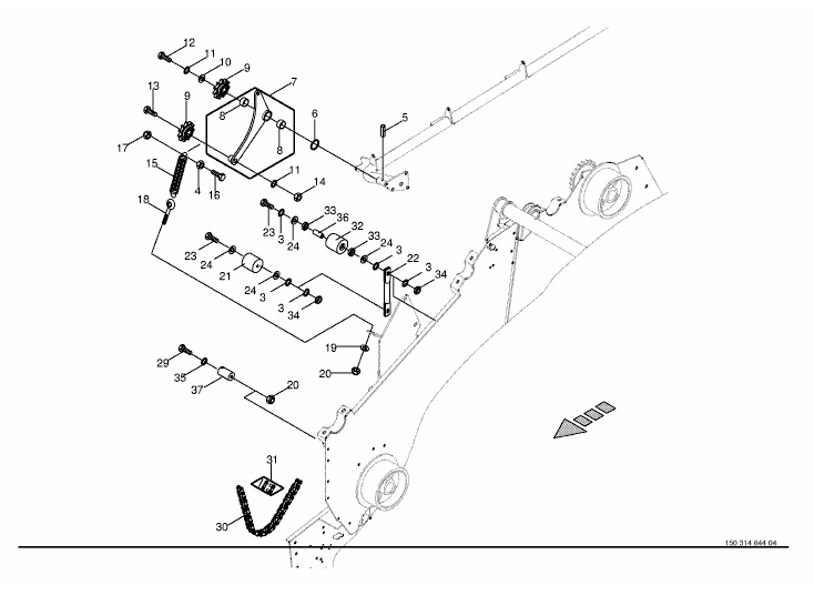 Baling floor drive