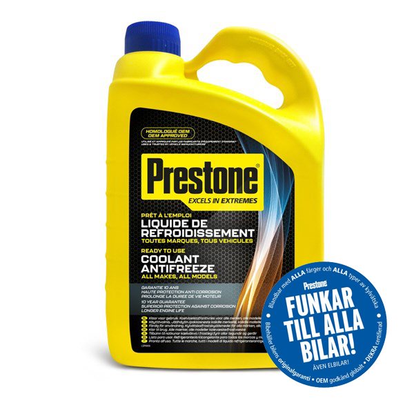 Prestone Coolant/Antifreeze, koncentrerad kylarvätska, 4 liter dunk