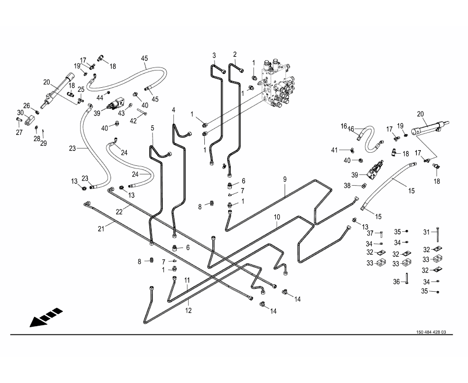 Hydraulik-stöd plastfilms arm