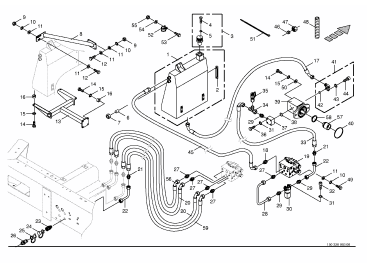 Hydraulics - additional connection rear -optional