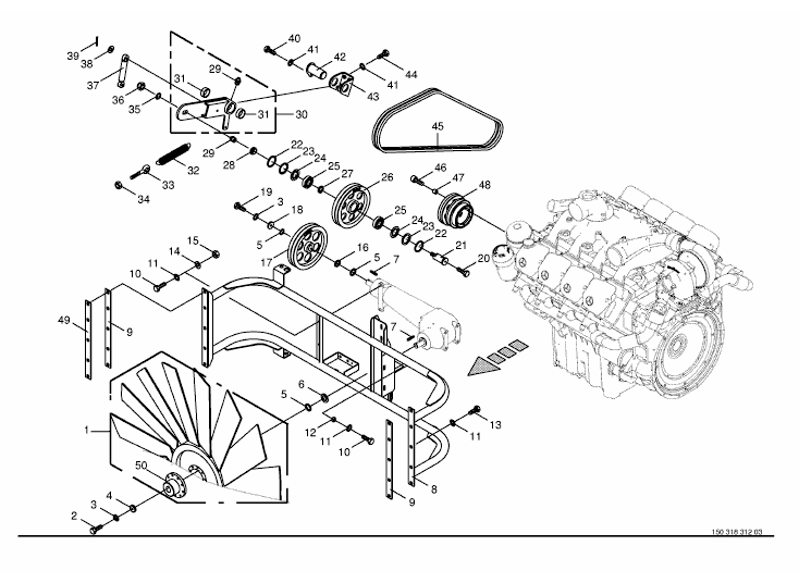 Fan wheel - drive