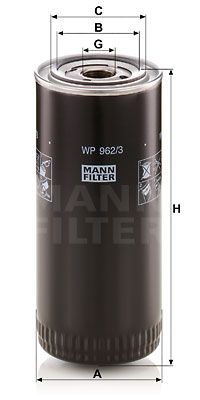 Mann WP 962/3x, Bränslefilterpatron-image