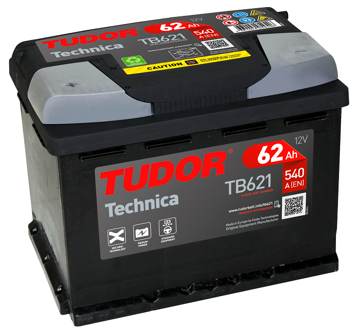 Tudor Technica, 12V 62Ah, TB621-image