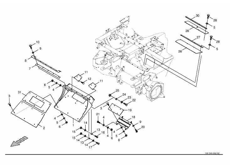 Transfer channel -spring-mounted