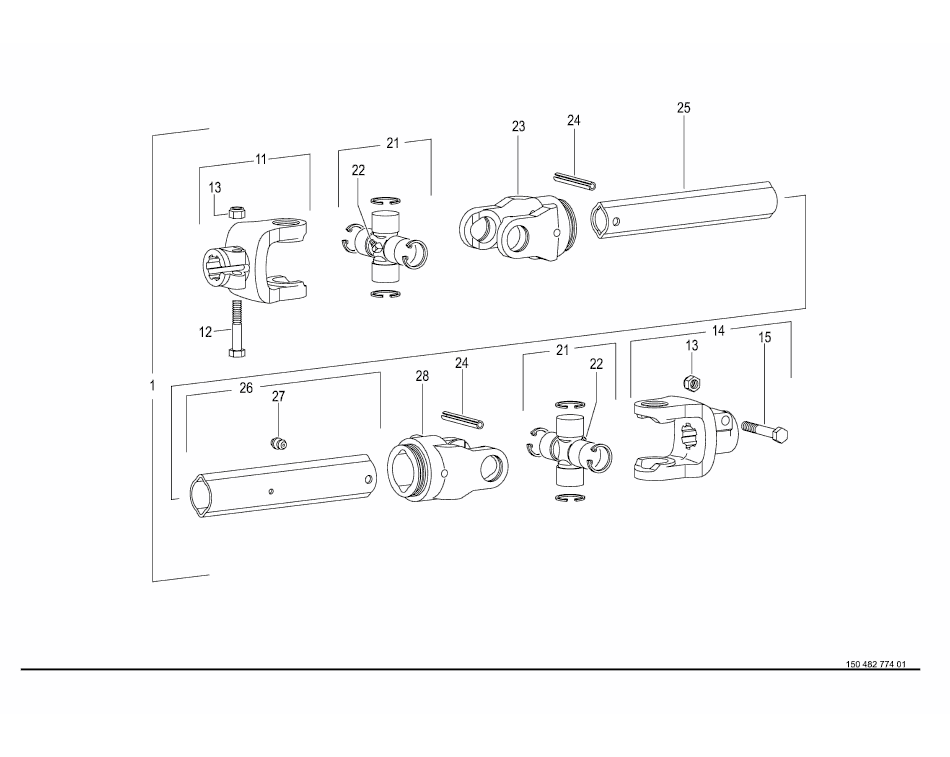 PTO axlar Walterscheid