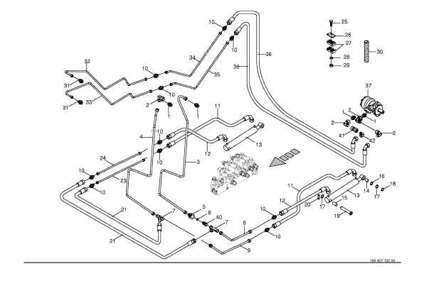 Hydraulik - bord för nätbindningsenhet