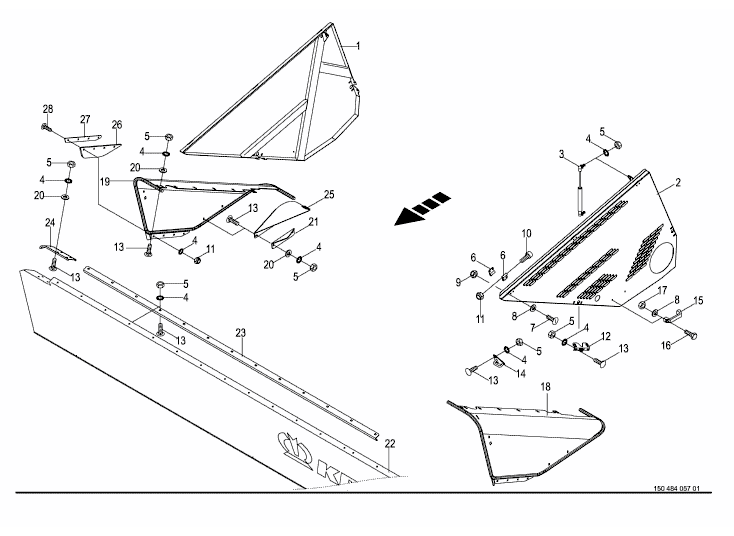 External hood / Prorecting skirt