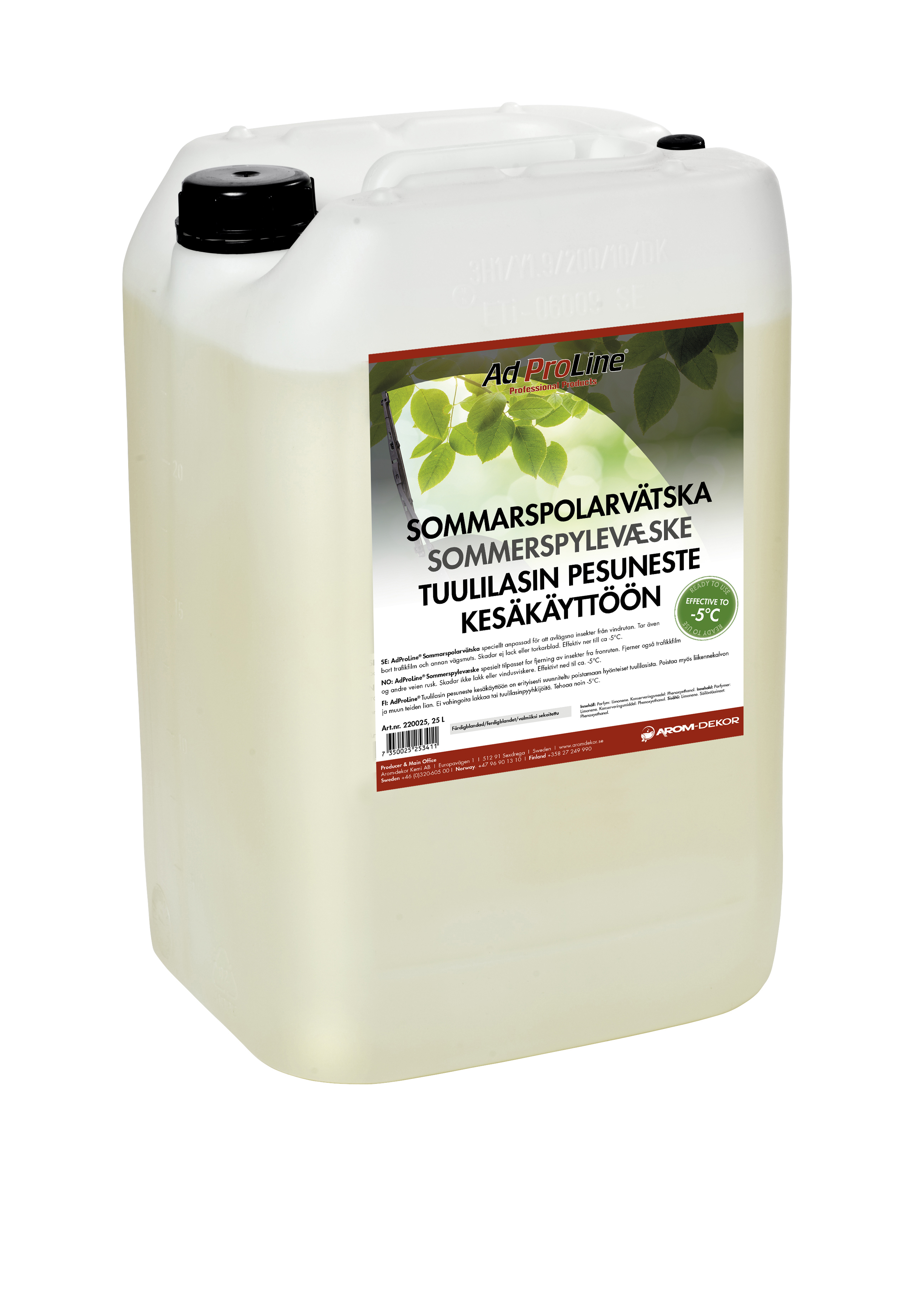 AdProLine® Spolarvätska Sommar, 25 liter dunk (16-pack)-image