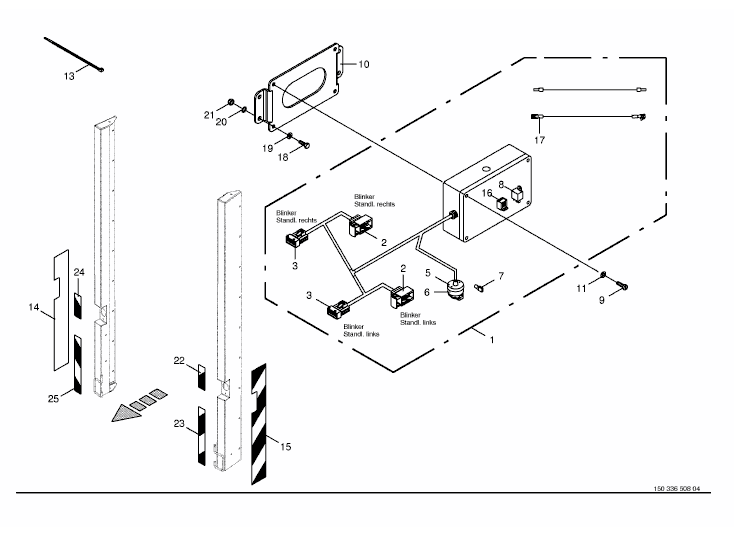 Indicator / parking light commutation -optional Frankreich