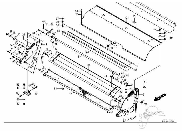 Tine conditioner housing