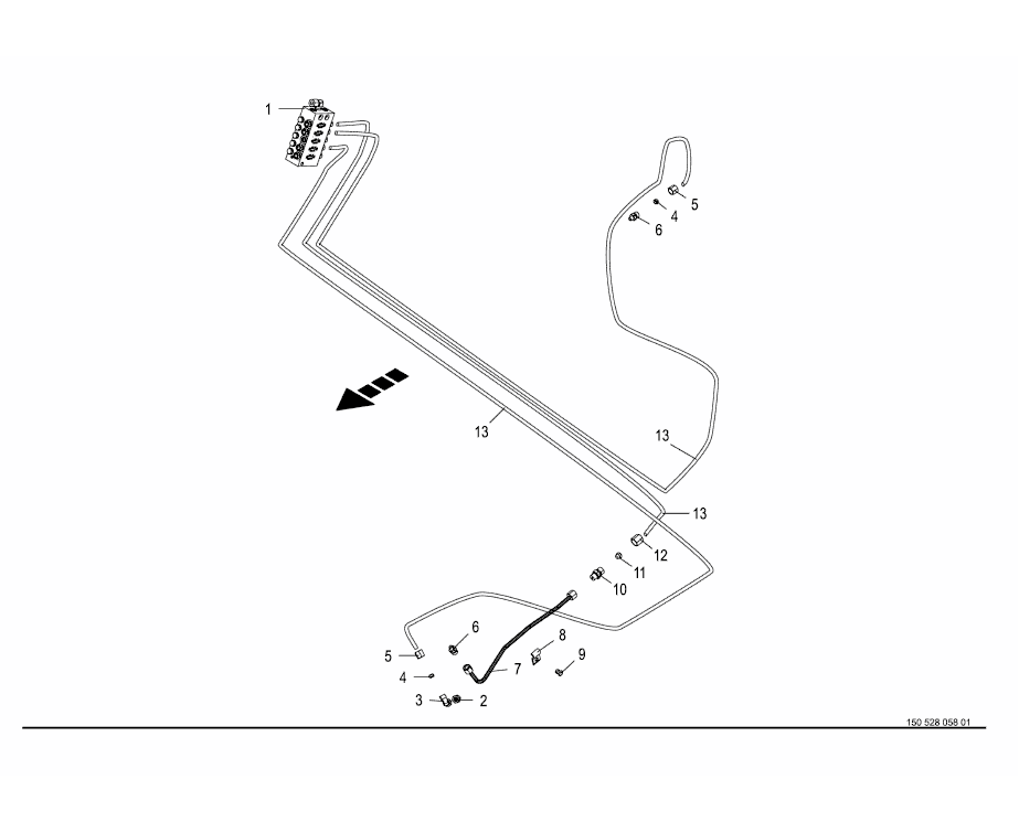 Grease lubrication - pick-up left