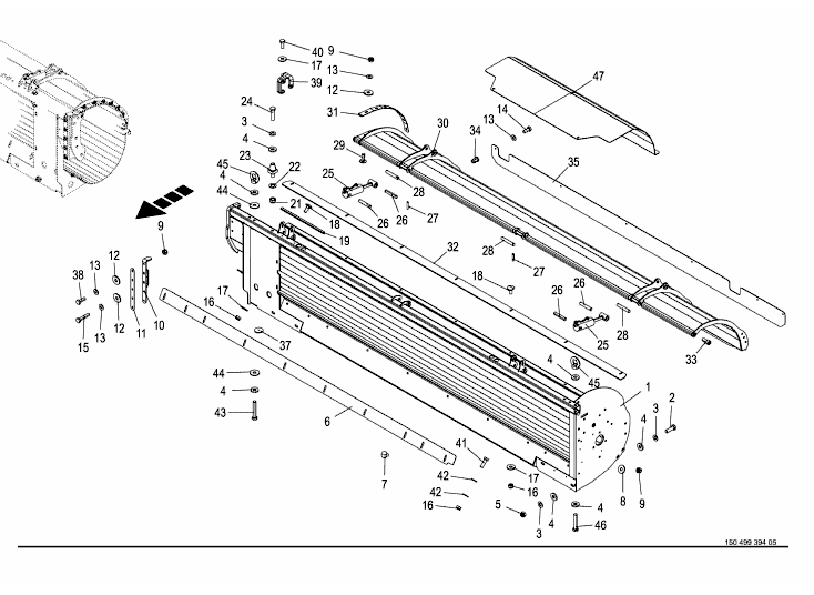 Cross conveyor -long augers