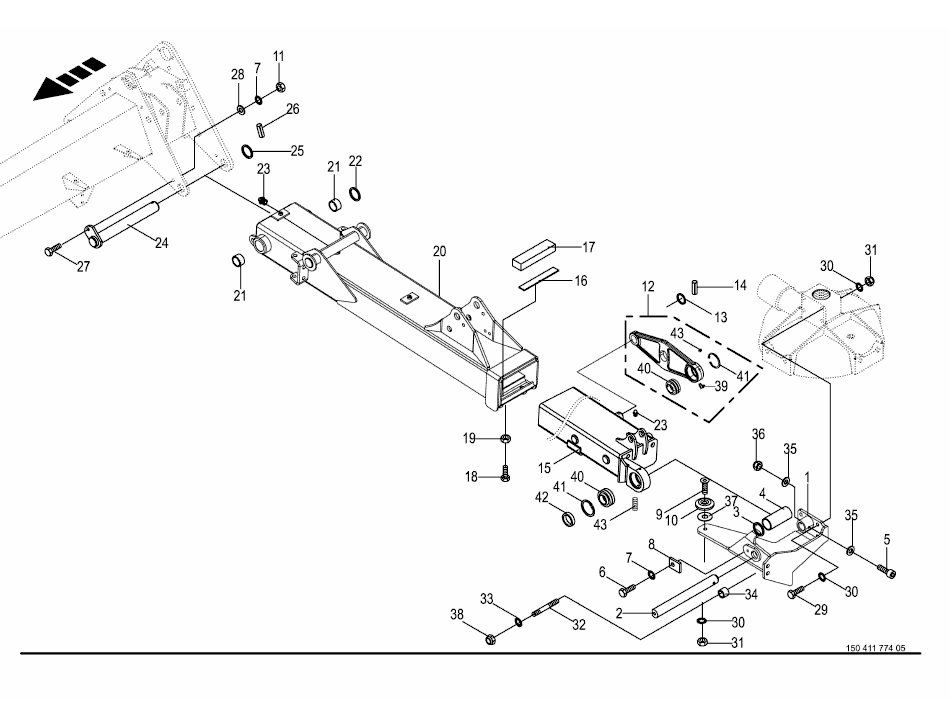 9.0 Outrigger arm