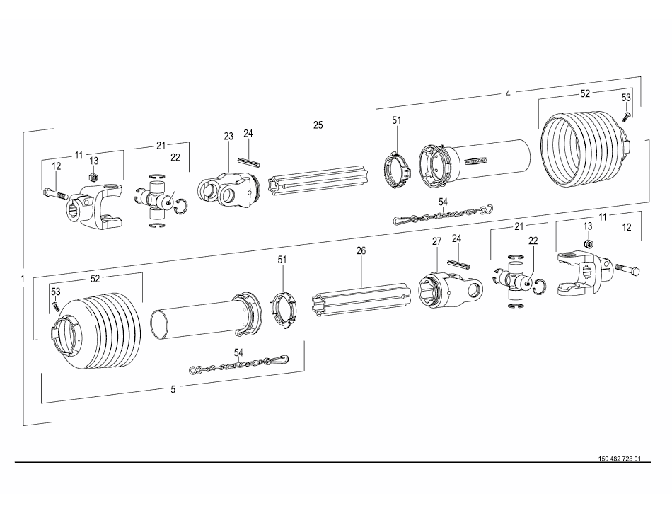 PTO axlar Walterscheid