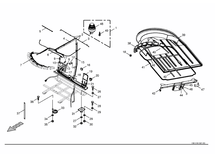 Cab - mounting parts / electric parts