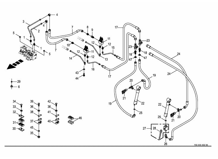 Hydraulics - lift conveyor belt