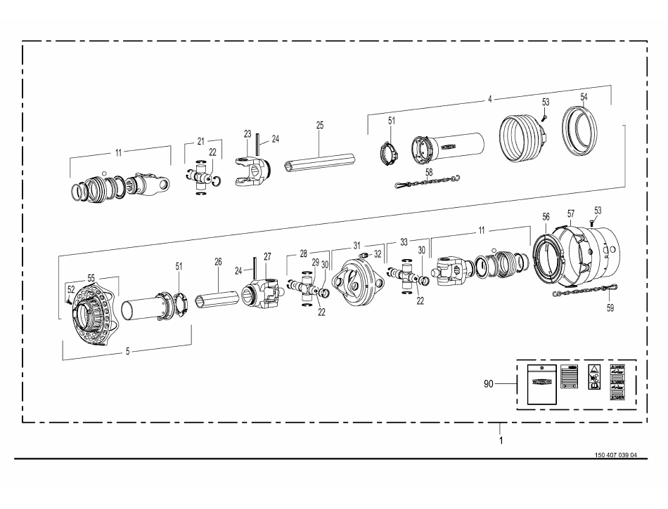 50.0 Main Pto shaft