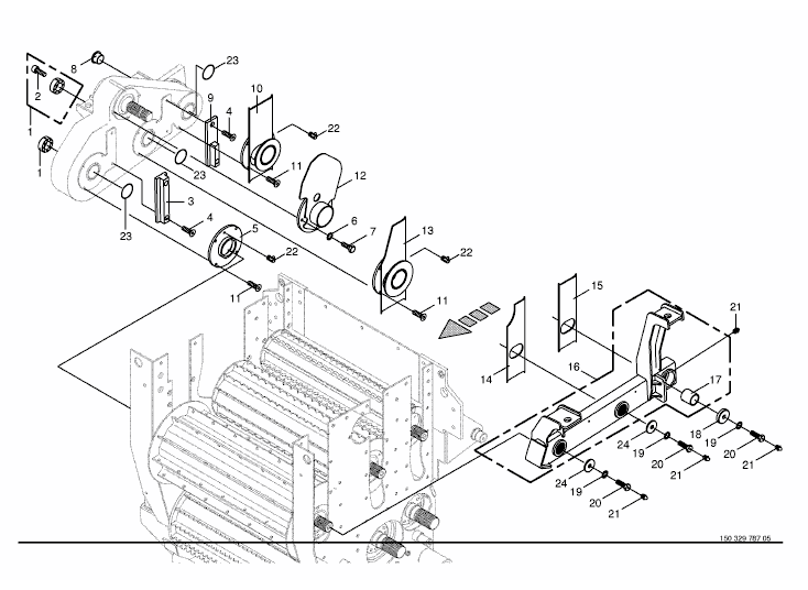 Intake rollers - bearing top