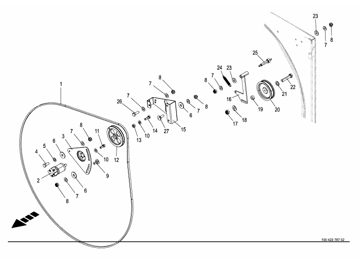 Rotating screen drive