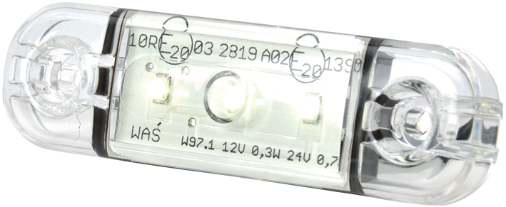 Strands positionsljus, vit slim 3 LED 9-36V, E-märkt-image