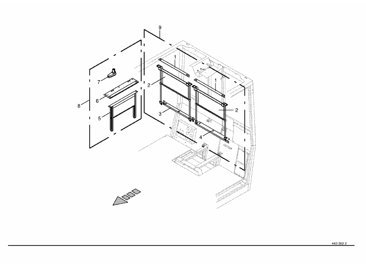 Rear blind / lateral blind