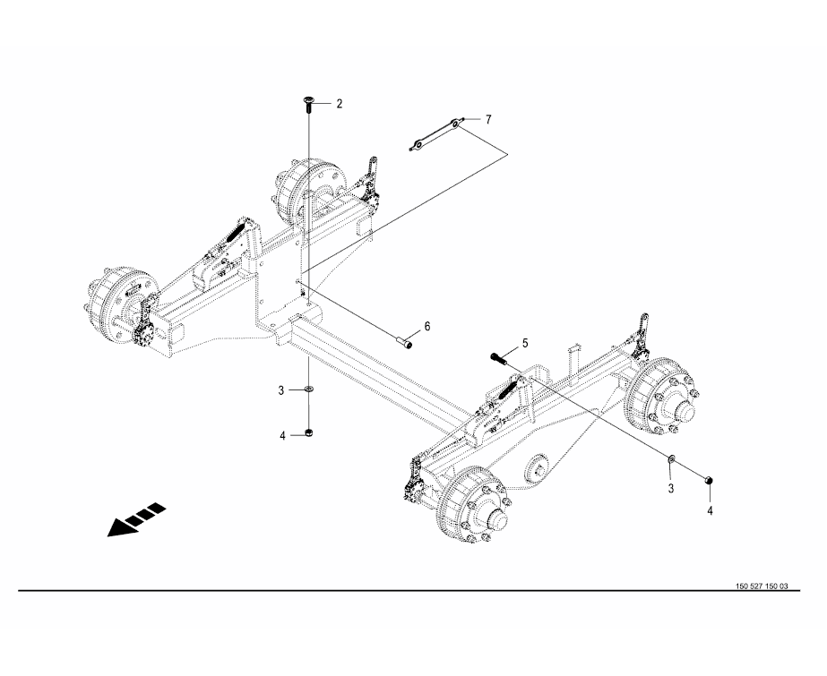 Mounting parts - Axle