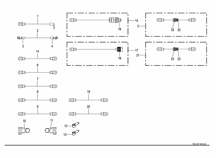 Battery and ground cable